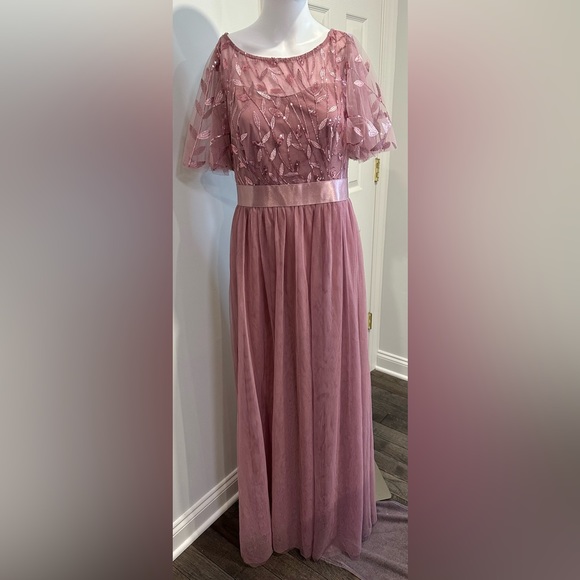 Ever Pretty A-Line Formal Dress Size XL Lavender - Picture 3 of 8